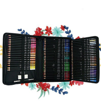 75pcs Professional Oil Colored Pencils Set with Pencils Cases Artist Drawing Pencils Color Pencil Painting School Supplies