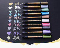 1pcs color metal marker pen water-based paint pen painting signature graffiti DIY photo album hand account note pen art supplies