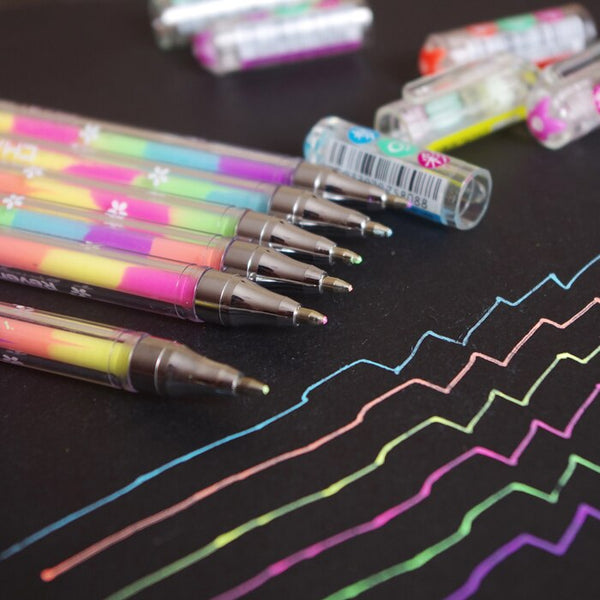 Bright Highlighter Set of 6 Bujo Pens, Cute Pens, Stationery