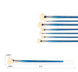 hwahong1 fan-shaped oil brush wooden long rod bristle pen watercolor gouache oil painting acrylic art special