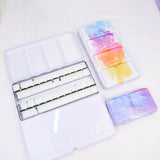 24/48 Grids Starry Empty Palette Painting Storage Iron Tins Paint Tray Box with Half Pans For Watercolor/Oil/ Acrylic Paints