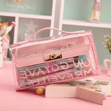 Korea Transparent Pencil Bag Pencil Case Multifunction Pencilcase Cosmetic Bag For kid Pen Box Tools Storage School Supplies