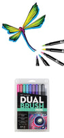 Tombow ABT Dual Brush Pen Art Markers Calligraphy Drawing Pen Set Bright Blendable Brush Fine Tip Watercolor lettering