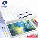 Rubens Watercolor Paper 50% Cotton 300g/m2 10 Sheets Hand Painted Drawing Sketch for Artist Student Art Supplies Stationery