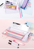 Multifunctional creative pencil case password lock quicksand stationery box large capacity office stationery school supplies