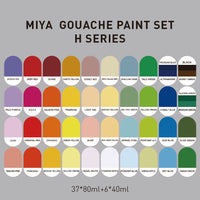 MIYA HIMI 43 Colors DIY art paint washable gouache art set for kids painting