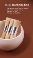 3 pcs/set of bristle painting brush wooden short handle oil painting art wall painting brush gouache shading brush painting tool