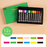 Delgreen Professional Soft Oil Pastel Set White/skin/black color Oil Painting Crayon Stick Pen For Student Drawing Art Supplies