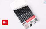 9Pcs/Set Needles Fine liner Brush Pen Sketch Drawing Fiber Pen For Designer Architect Artist Comics office waterpfoof