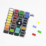 Superior 18/38/58Colors Foldable Professional Solid Watercolor Paint Set Travel Water Colour Pigment For Painting Art Supplies