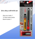 High quality zinc alloy utility knife set engraving open carton craft knife multifunctional small metal knife stationery