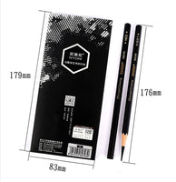 NYONI 10PCS Fine Black Charcoal Sketch Pencils Hard/Medium/Soft Carbon Pencil For Sketching Drawing Tool Art Supplies Gift