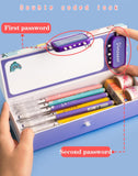 New Cute Three Layers Password lock Pencil Case Large Capacity Multi-function Stationery Box For School Students Art Supplies