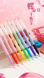 0.5mm candy color hand account pen needle tube pen creative color gel pen set DIY hand account notes painting student stationery