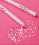 5Pcs 1.0MM White Highlight Pen Student Sketch Drawing Graffiti Art Markers Comic Design Hook Liner Pen Stationery Art Supplies