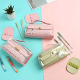 Korea Transparent Pencil Bag Pencil Case Multifunction Pencilcase Cosmetic Bag For kid Pen Box Tools Storage School Supplies