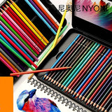 NYONI 24/36/48/72/120 colors Professional Colored Pencils Soft Oil Drawing Pencil Set For Drawing School Art Painting Supplies