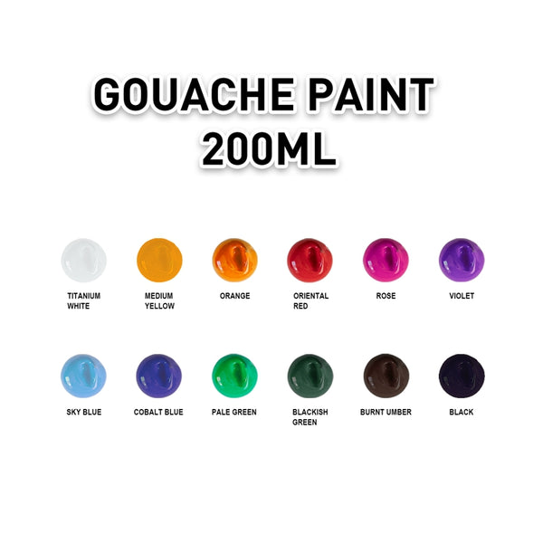 Set Gouache 48 colores 12g. Estuchae menta - Himi