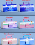 New Cute Three Layers Password lock Pencil Case Large Capacity Multi-function Stationery Box For School Students Art Supplies