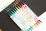 DM 10 pcs/lot Dual Soft Brush Marker Metallic Marker Pen Fine Liner Pens Set Drawing Painting DIY Scrapbooking Crafts