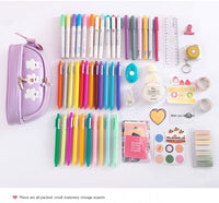 Girl heart cute pencil case simple large capacity multifunctional double layer student stationery cute school supplies