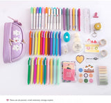 Girl heart cute pencil case simple large capacity multifunctional double layer student stationery cute school supplies