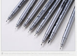 STA 9Pcs/Set Pigma Micron Needle pen Waterproof Fade Proof brush Tip Fine Liner Black Sketch Water Manga Drawing Marker Pen