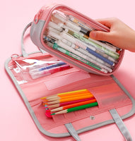 INS HOT Multifunctional Pencil bag Waterproof oxford Detachable Pen bag For School pencil Case Cosmetic case etui wash bag