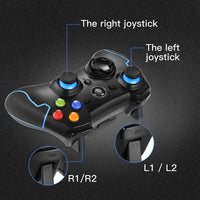 AOOKGAME  Gamepad Wireless Joystick For Android Smart TV Box Gamepad For Android Phone PC PS3 Joypad (Blue+Red)