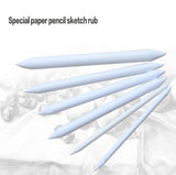 3/6Pcs Sketch Paper Set Rubber Double Head Dedicated Pastel Charcoal Paper Sketch Drawing Art Painting Supplies White Pen