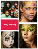 Body painting pigment 12-color set, oily, waterproof, face painting paint, portable Halloween cos clown makeup paint