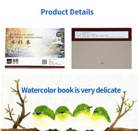 32/16/8K watercolor notebook 300g cotton pulp paper sealed on all sides,medium thickness and fine lines, portable art supplies