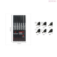 Different Size 3/6/9pcs Set Waterproof Brush Markers Pigment Liner Black Pens Needles Sketch Marker for Designer Artist Comics