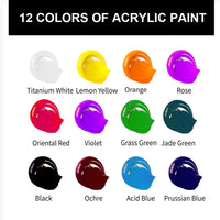 MIYA HIMI 12ml 12colors Professional Tube Acrylic Paint Set Kit
