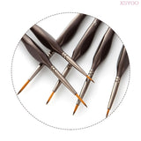 Professional 12pcs Miniature Detail Paint Brush Set Micro Fine Brushes Tiny Detailing Model Rock Acrylic Watercolor Oil Painting