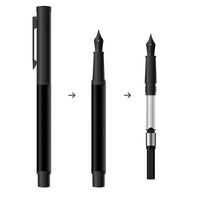 NEW Fountain Pen With Luxury Set 0.5mm Black F Nib Converter Pen Steel Ink Pens Simple Business Signing Pen Writing Pens