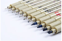 4-13 Different Size Pigma Micron Needle Pen XSDK Black Marker Brush Pen Liner Pen for Sketch Drawing Design Manga Comic