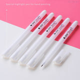 5Pcs 1.0MM White Highlight Pen Student Sketch Drawing Graffiti Art Markers Comic Design Hook Liner Pen Stationery Art Supplies