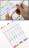 TOUCHNEW 40 Colors Markers Pen Oily Alcohol Painting Manga Dual Headed Art Sketch Marker Set Stationery Pen For School Drawing