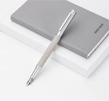 NEW Fountain Pen With Luxury Set 0.5mm Black F Nib Converter Pen Steel Ink Pens Simple Business Signing Pen Writing Pens