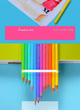 Marco 12/24 Soft Macarone Colored Pencils Non-toxic Color Pencil Drawing Pencil Set for School kids Art Supplies