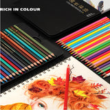 NYONI 24/36/48/72/120 colors Professional Colored Pencils Soft Oil Drawing Pencil Set For Drawing School Art Painting Supplies