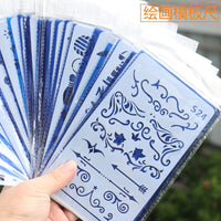 24PCS Hollow Template Lace Ruler Painting Template For Kids School Handmade DIY Material Photo Album Decor Accessories