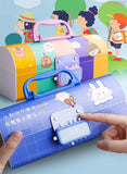 New Cute Three Layers Password lock Pencil Case Large Capacity Multi-function Stationery Box For School Students Art Supplies