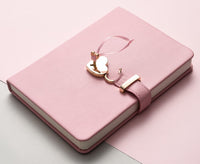 Secret notebook 135*185mm fashion simple straight pattern with lock diary heart-shaped lock creative student gift stationery