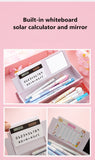 Multifunctional creative pencil case password lock quicksand stationery box large capacity office stationery school supplies