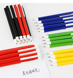 5-piece of black ballpoint pen multicolor colored oil pen 0.5mm replaceable refill smooth multifunctional office stationery