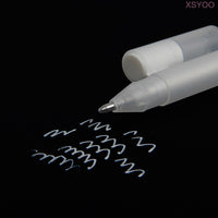 5Pcs 1.0MM White Highlight Pen Student Sketch Drawing Graffiti Art Markers Comic Design Hook Liner Pen Stationery Art Supplies