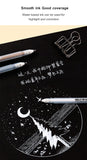 Japan SAKURA cherry blossom highlight pen gold/silver/white painting handmade diy professional black card sketch art supplies