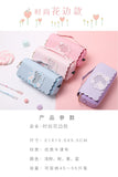 Kawaii Cherry PU Leather Capacity Pencil Case School Pencil Bag Holder Bag Pen Box For Sweet Flowers Girls Gift Pouch Stationery